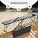 VSOAEIL 6 Foot Folding Bench, Portable Plastic Folding Bench Seat, Foldable Seat for Indoor Outdoor Picnic Camping Dining, Soccer Garden Multipurpose Entertaining Activities, Black, 2 Pack