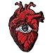 ZEGIN Toppa Ricamata da Applicare con Ferro da Stiro o Cucitura, Tema: Occhio sul Cuore