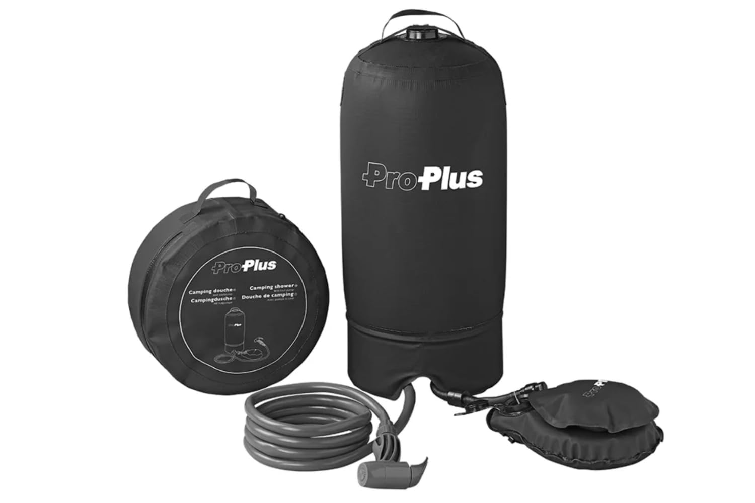 ProPlus Douche de Camping 11 L – Douche Portable à Pression pour Camping Plage et Voyage – Pompe à Pied et Sac de Transport Inclus – Noir | Réservoir compact de 11 l avec sac de transport. Idéal pour le camping, le bivouac, rincer le chien ou nettoyer le
