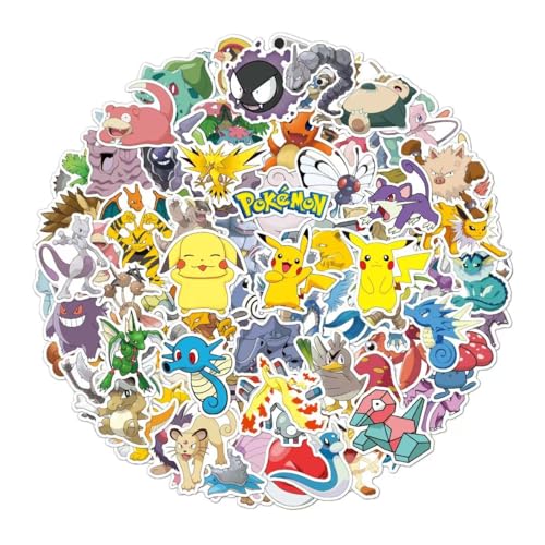 100 PCS Cute Pokemon Stickers for Gifts Waterproof Sticker for Phone Laptop Water Bottles Hydro Flask Stickers for.