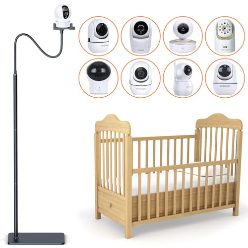Image of Infant Optics DXR-8 Pro, Nanit Pro, HelloBaby, Euphy, Vtech, ANMEATE Baby Monitor Mount & Floor Stand - Adjustable Height Holder