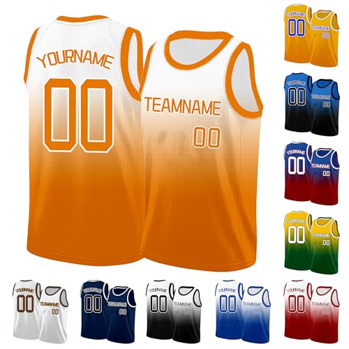 Image of Custom Basketball Jersey for Men - Personalized Name & Number, Embroidered or Printed, Athletic Shirt for Kids, Boys & Youth