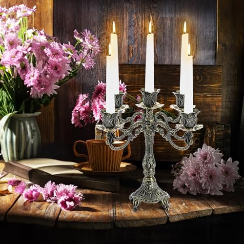 Peohud P-METALCANDELABRA-BRONZE-5ARM 5-Candle Metal Candelabra thumb #6