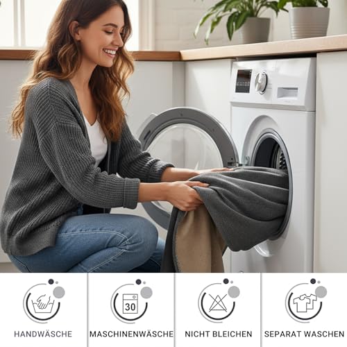 CJJZFO Sofa Überzug Weiche Chenille Sofabezug: Hund Katze Sofaschoner Anti Rutsch Vintage Couch Überzug für U Form L Form Sektionssofa für 1 2 3 4 Sitzer Sofa (Dunkelgrau, 90 * 210cm)