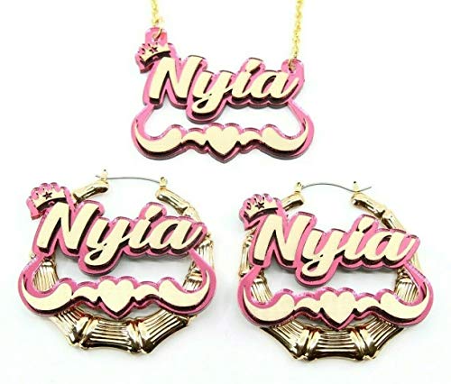 Name Necklace Plate Personalized Custom Nameplate and 2.5