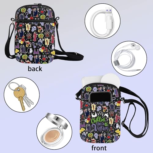 ZJXHPO Villains Carry On Bag Chillin is Like A Villain Cross Body Bag Witch Shoulder Bag Evil Queen Messenger Bag (Villain CB)3