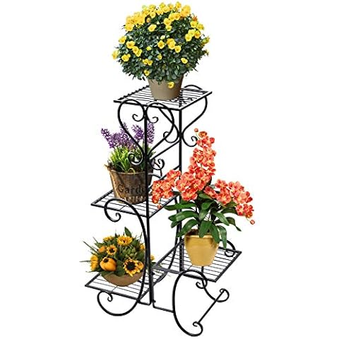 4 Tier Plant Stand Shelf, Multiple Flower Pot Holder, Patio Plants Stand Holder for Home and Garden Cover