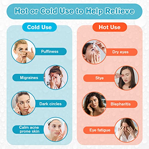 ACWOO Augenmaske Kühlend Kühlbrille, Cooling Eye Mask für Heiße Kältetherapie Geschwollene und Müde Augen, Augenringe, Migräne(A-Blau)