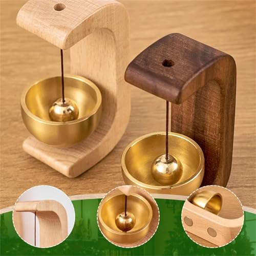 Image of 2025 New Wooden C-Shaped Wind Chime, Suction Door Type Solid Wood Wind Chime, Door Wind Chime, Shopkeepers Bell for Door Opening, Magnetic Door Chime, for Restaurants Home Barn C Shape (Walnut)