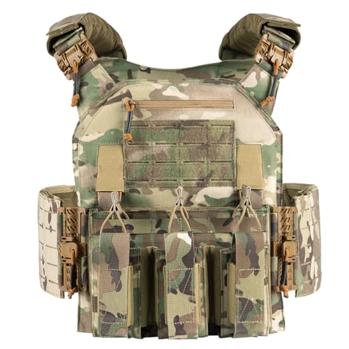 Image of VOTAGOO Gear Tactical Vest, Quick Release Lightweight Airsoft Vest, Adjustable Weighted Vest for Outdoor Hunting Training