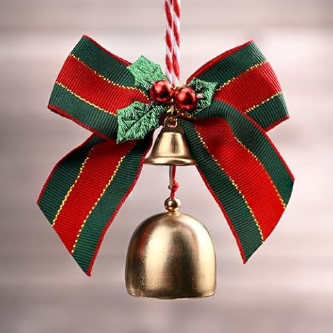 Christmas Mini Bells for Decoration(10.7 Inch Rope) 4Pack, Christmas Ornaments,Christmas Hanging Bells for Christmas Tree Decor,Great Gifts for Holidays and Festivas Cover