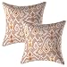 Stylo Culture Etnico Decorativo Cuscino Covers 40 x 40 Set di 2 Beige Kantha Cotone Stampato Soggiorno Divano Federa 40 x 40 cm Ikat guanciale