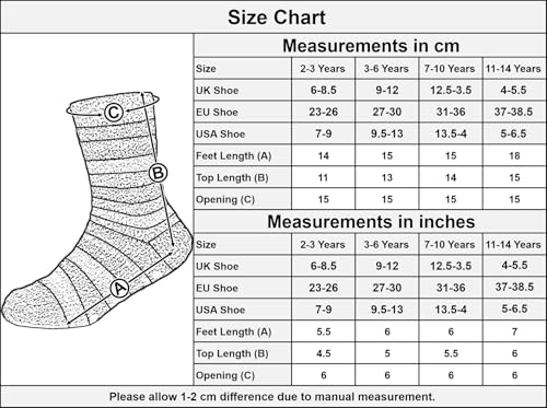 Boys Cosy Thermal Socks Super Soft Fluffy Slipper Socks Warm Winter Striped With Non Skid Grippers Socks4