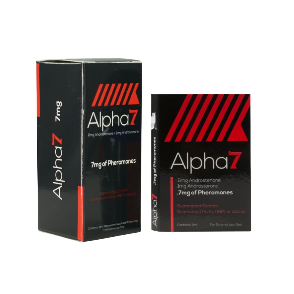 Alpha 7 Unscented - Pheromone Cologne for Men with Pure Pheromones - High Concentration Blend to Attract Women - Top Selling Perfume Oil Designed to Complement Your Scent (1x (1 ml) and 1x (10 ml))