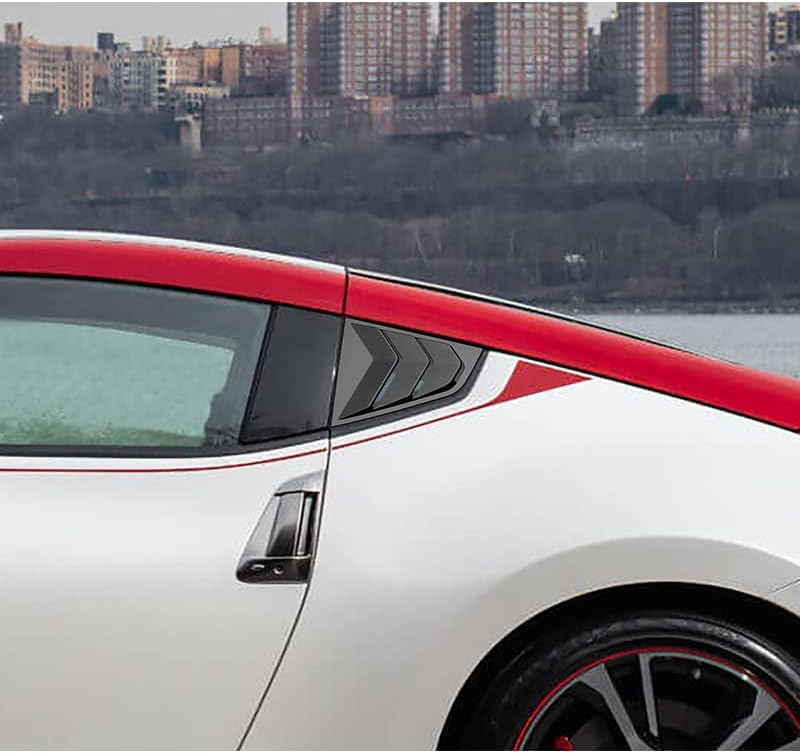 Miniatura 5 de DriftX Performance, 2 rejillas de ventilación para ventana lateral, compatible con Nissan 370Z ABS 2009-2020, rejillas de ventilación laterales