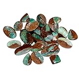 GEMKORA 3pcs Natural Bi-Chrysoprase Gemstone Wholesale Cabochons Lot, Jewelry Making Loose Gemstone,