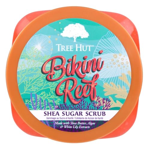 Image of Tree Hut Bikini Reef Shea Sugar Scrub, Exfoliating, Hydrating & Moisturizing Body Scrub with Shea Butter & Nourishing Essential Oils, Smooth & Soften Skin, 18 oz