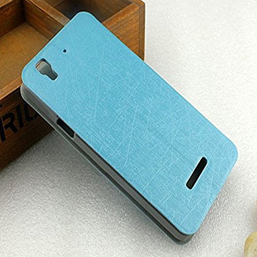 Image of Heartly Luxury PU Leather Flip Stand Back Case Cover for Micromax Yu Yureka /Yureka Plus Cyanogenmod - Power Blue