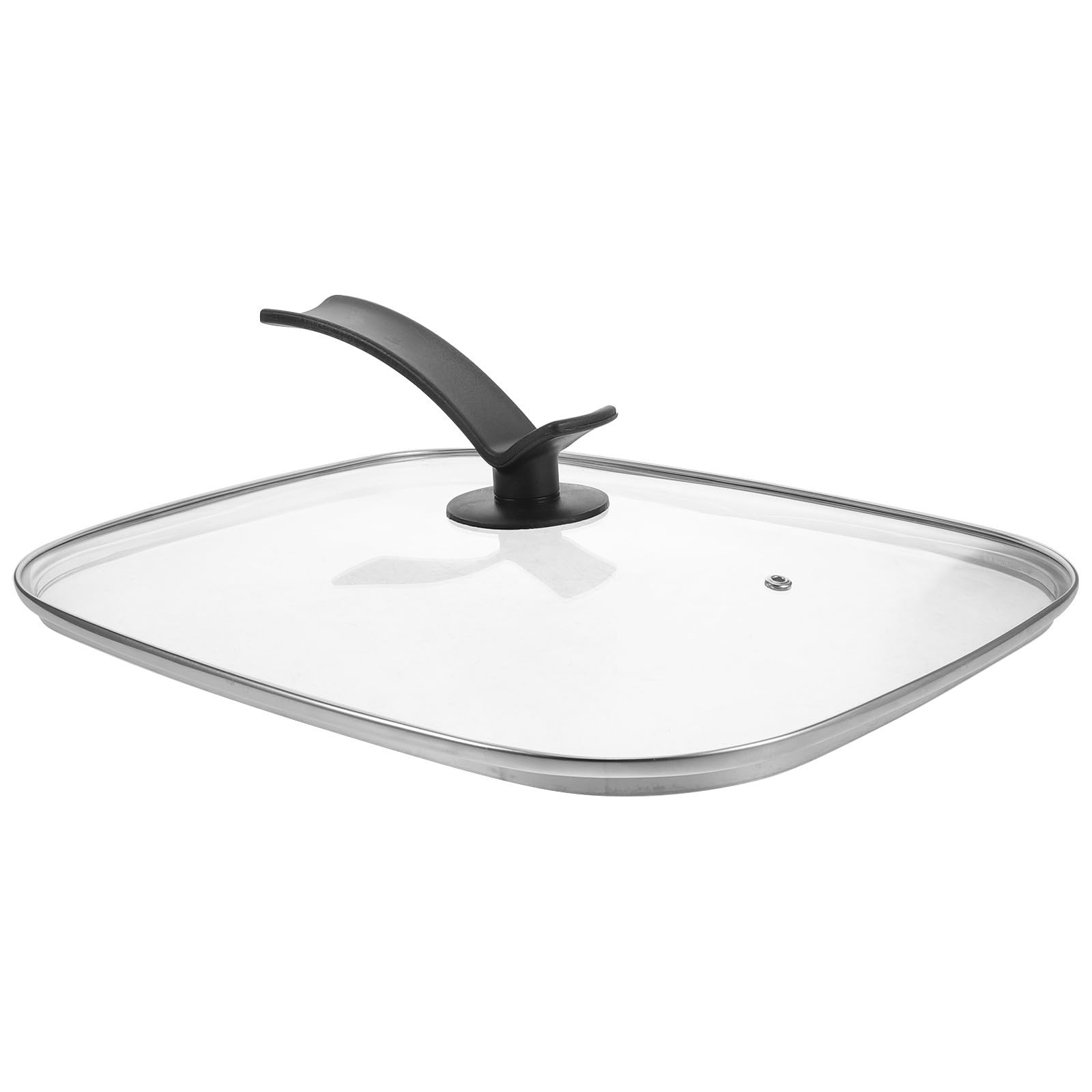 VALICLUD Tapa de Olla Doméstica, Tapa de Vidrio para Utensilios de Cocina con Asa Anti-escaldaduras, Cuadrada, para Ollas, Sartenes y Cacerolas, Fácil Limpieza y Visibilidad Clara, Cocina