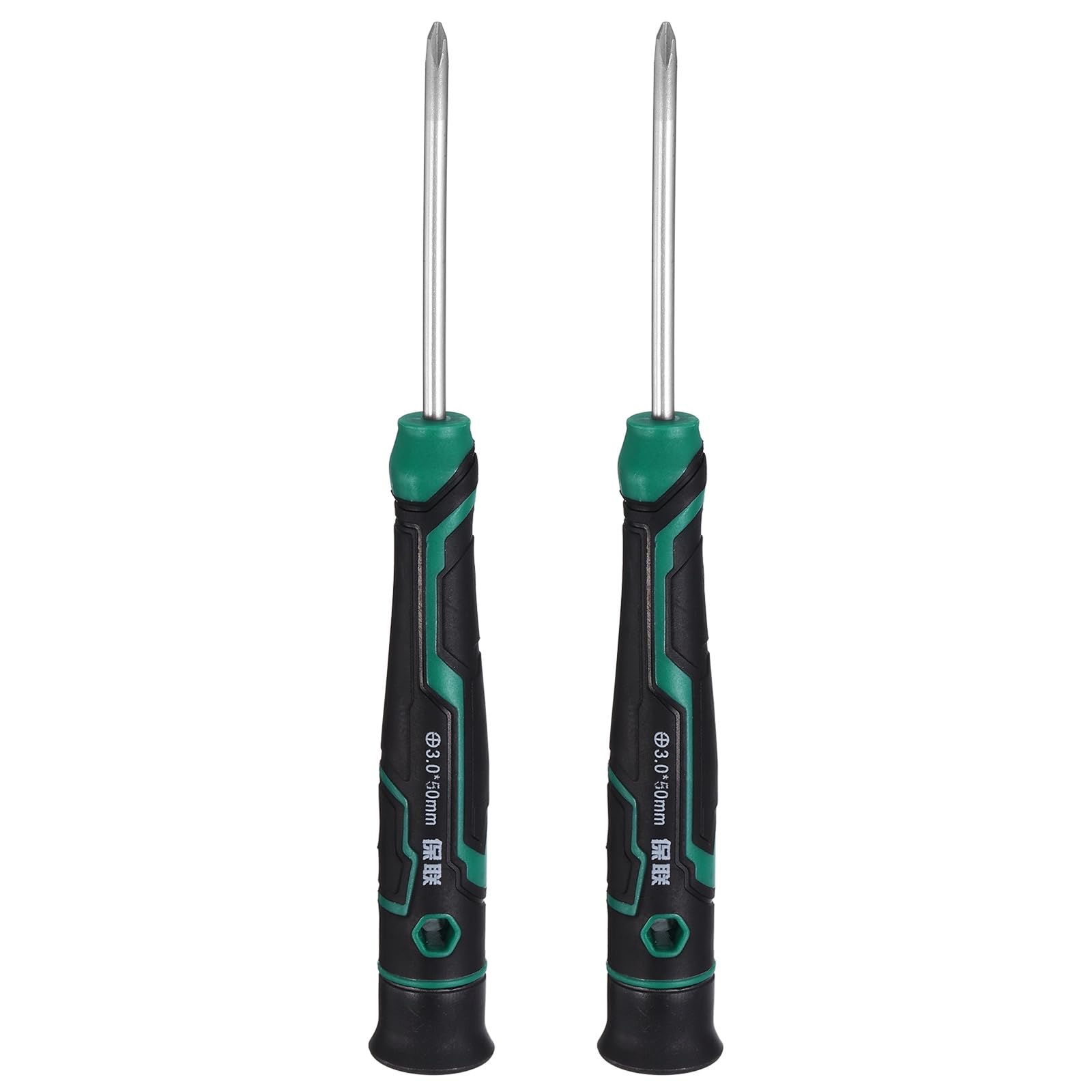 sourcing map 2pcs PH0 Small Precision Screwdriver 138mm Length 3mm Rod Magnetic Phillips Screwdrivers S2 Steel Mini Screw Drivers with Cushion Grip for Eyeglass Watch Computer Laptop Phone