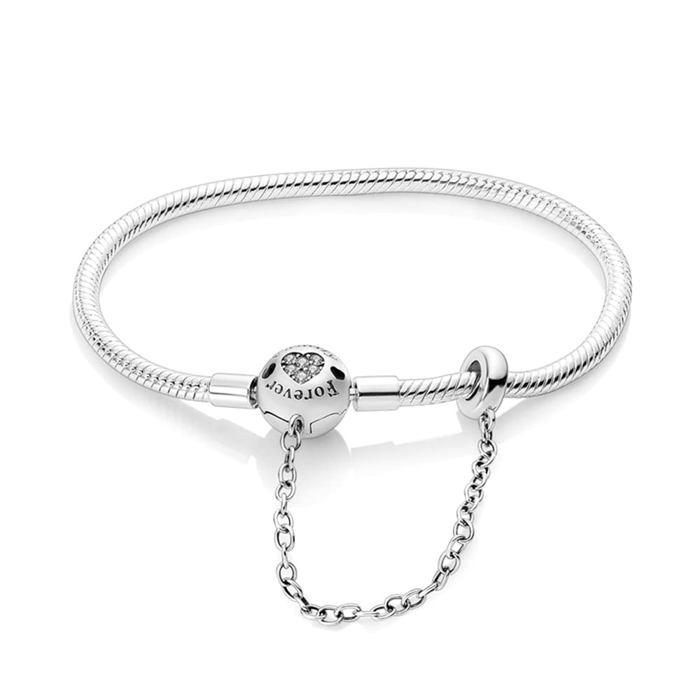 PandachPulsera de mujer para colocar charms y abalorios plata 925 pulsera serpiente pulseras joyas regalo Navidad cumpleaños día de la madre para esposa amiga
