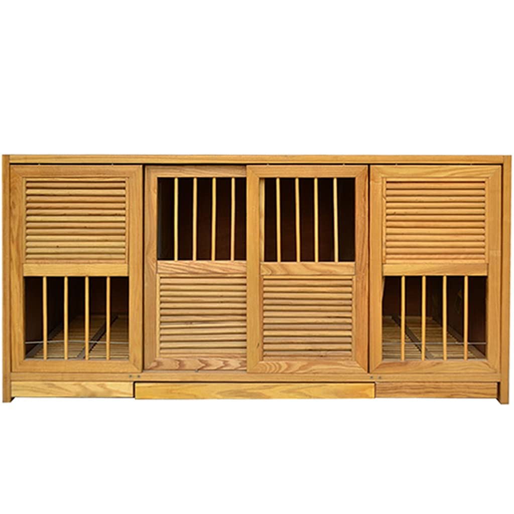 Jaula para Palomas con Protección contra La Luz, Caja De Cría para 1 Macho Y 2 Hembras, Jaula para Pájaros con Bandeja De Estiércol Independiente, Caja Nido para Palomas con Puertas Corredizas