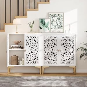 Accent cabinet with doorsentryway cabinet with gold legsdecorative storage cabinet with adjustable shelf accent sideboard buffet cabinet for bedroomentrywayliving roomdining roomwhite  urban country home decor