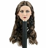 1/6 Scale Female Head Sculpt, European Girl Brown Curls Hair Head Carved for 12inch Female Soldier Action Figure