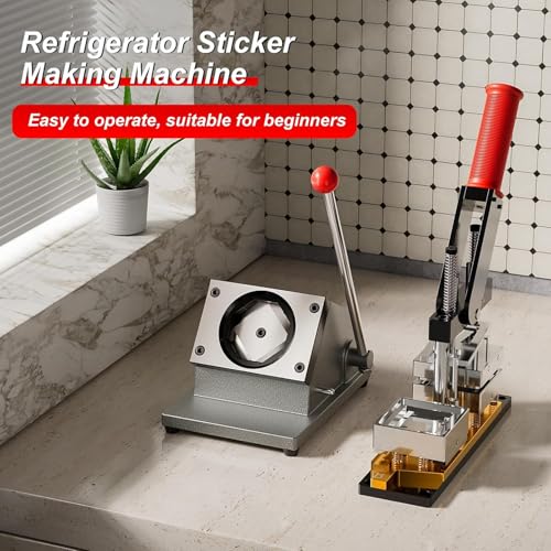 DIY Photo Magnet Maker Machine - 2x2/2.5x2.5inch, Acrylic & Cardboard Supplies, Includes Paper Cutter & 100 Sets of Materials for Creative Custom Magnets