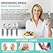 AuntyFey Weighted Adaptive Utensils, 4Pcs Weighted Utensils for Hand Tremors, 45°Angled Parkinsons Utensils for Elderly, 3.5oz Weighted Built Up Utensils for Adults, Disabled, Parkinson, Left-Handed