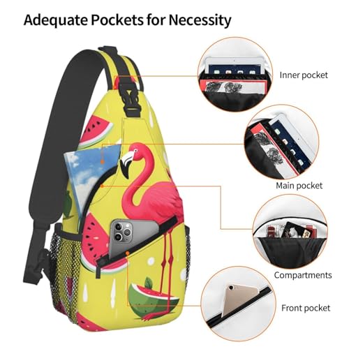 Bolso Sling para Hombre y Mujer Negro de Poliéster miniatura 3