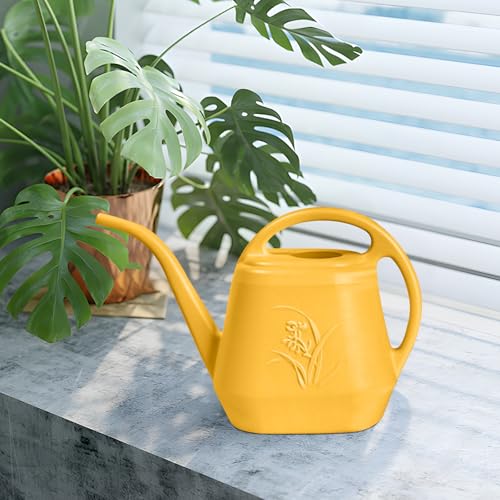 Image of Plant Watering Can - 1 /2 Gallon - Orange | With Long Spout for Watering-Home Indoor and Outdoor Garden