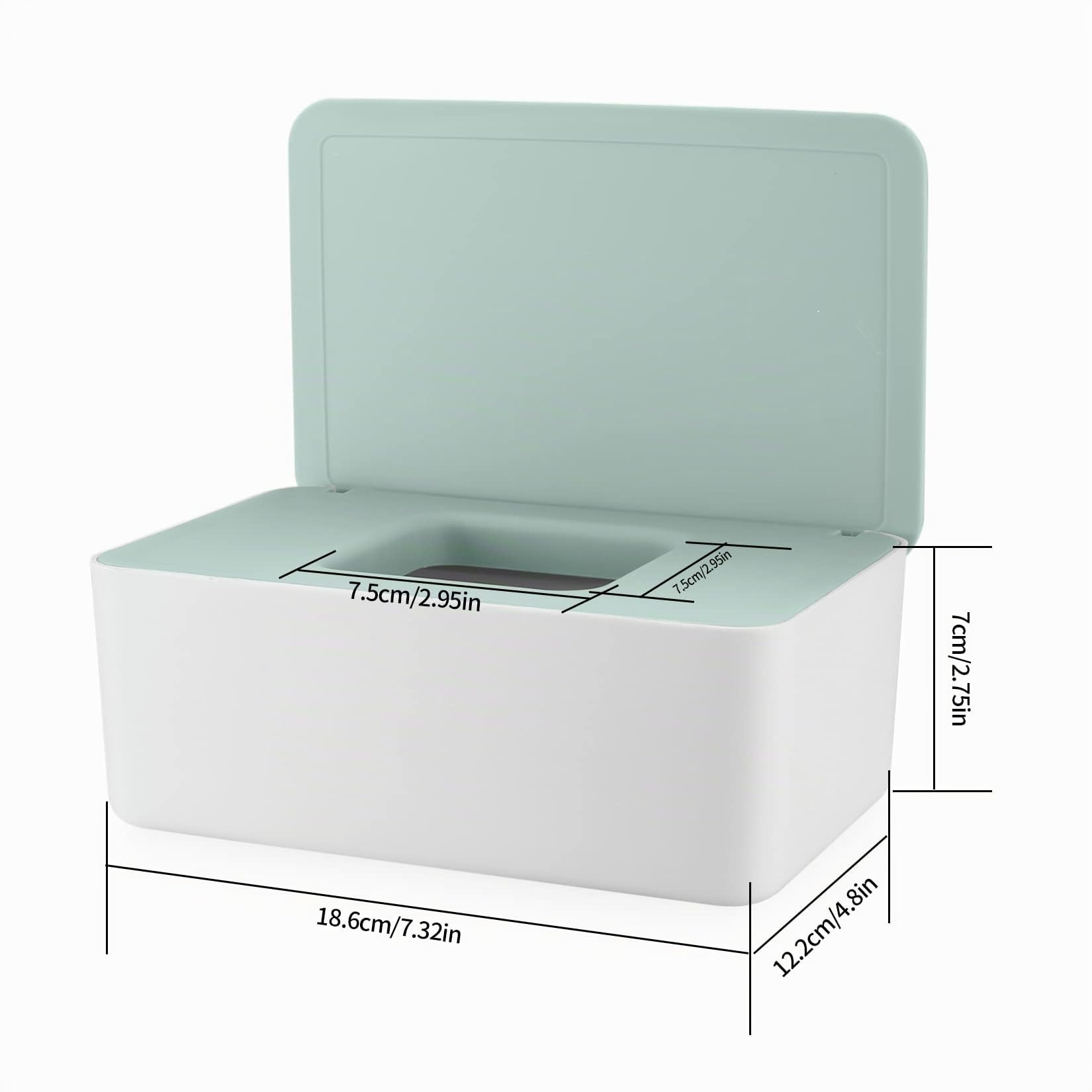 2 Piezas Caja para Toallitas Húmedas, Toallitas Dispensador, Caja de Servilletas, Dispensador de Toallitas Pañal Caja, Caja de Almacenamiento para Tejidos de Bebé