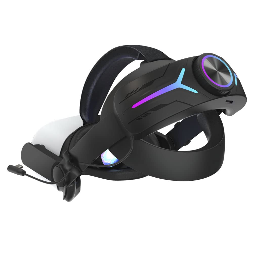 Para Oculus Quest 2 8000 Fuente Portátil mAh Auricular Accesorio Ajustable Auriculares Ajustable Almohadilla Cabeza Correa Reemplazo Diadema Correa de Cabeza Desgaste del cabezal de carga Oculus Quest