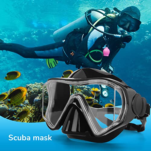 Scuba Diving Mask, Professional Snorkeling Mask Gear, Ultra Clear Lens With Wide View Panoramic Hd Snorkel Goggles, Anti Leakage Scuba Mask, Silicone Swimming Goggles Mask For Adults #TOP6