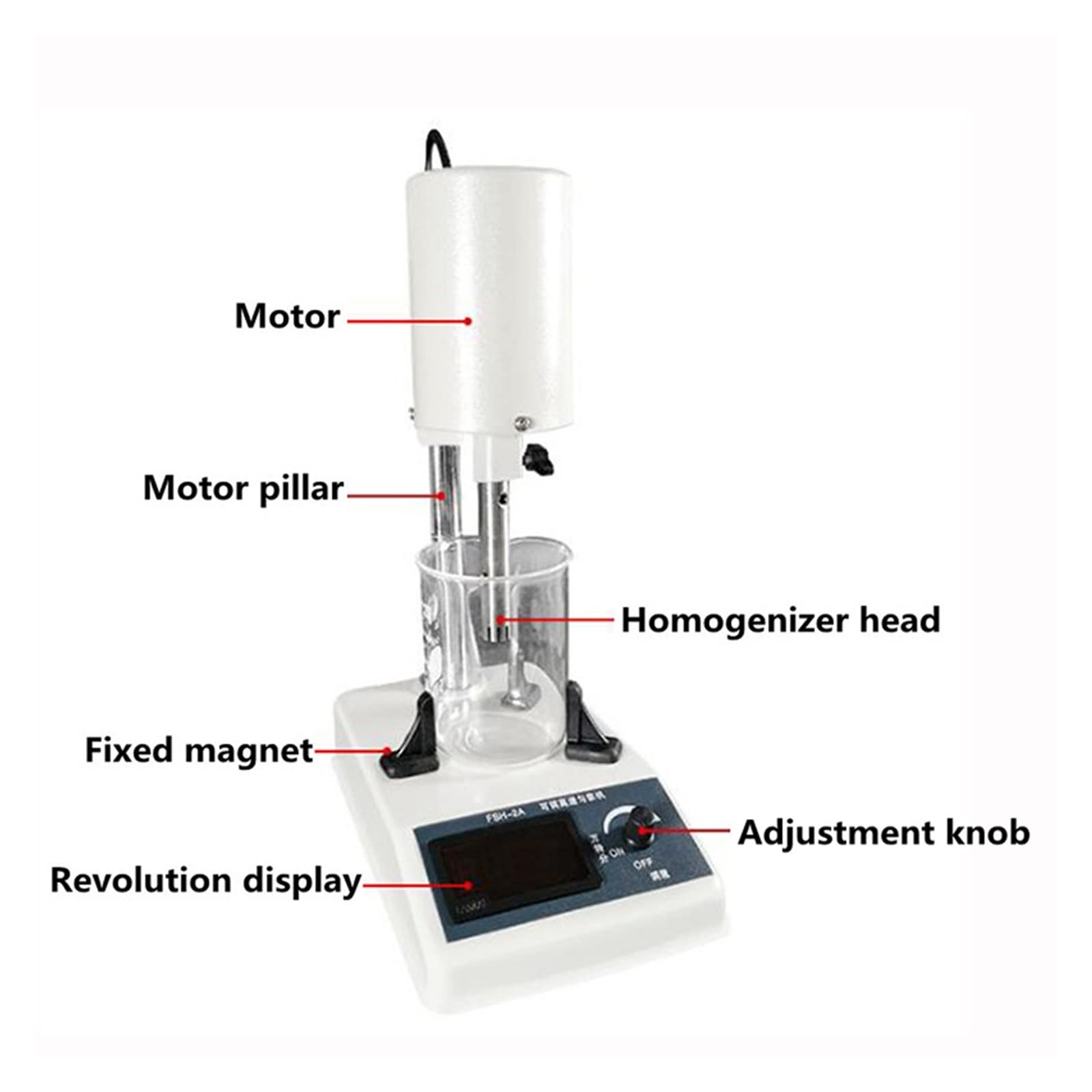 Labor-Hochgeschwindigkeits-Homogenisator Digitalanzeige Emulgierungs-Homogenisator-Organisator FSH-2A