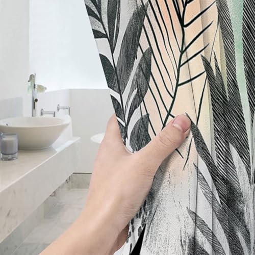 Rideau de bain séchage rapide lavable en polyester contre l'humidité constante - 5