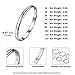 ChicSilver 925 Sterling Silver Rings High Polish Plain Dome Tarnish Resistant Comfort Fit Wedding Band 2mm Ring Size 10