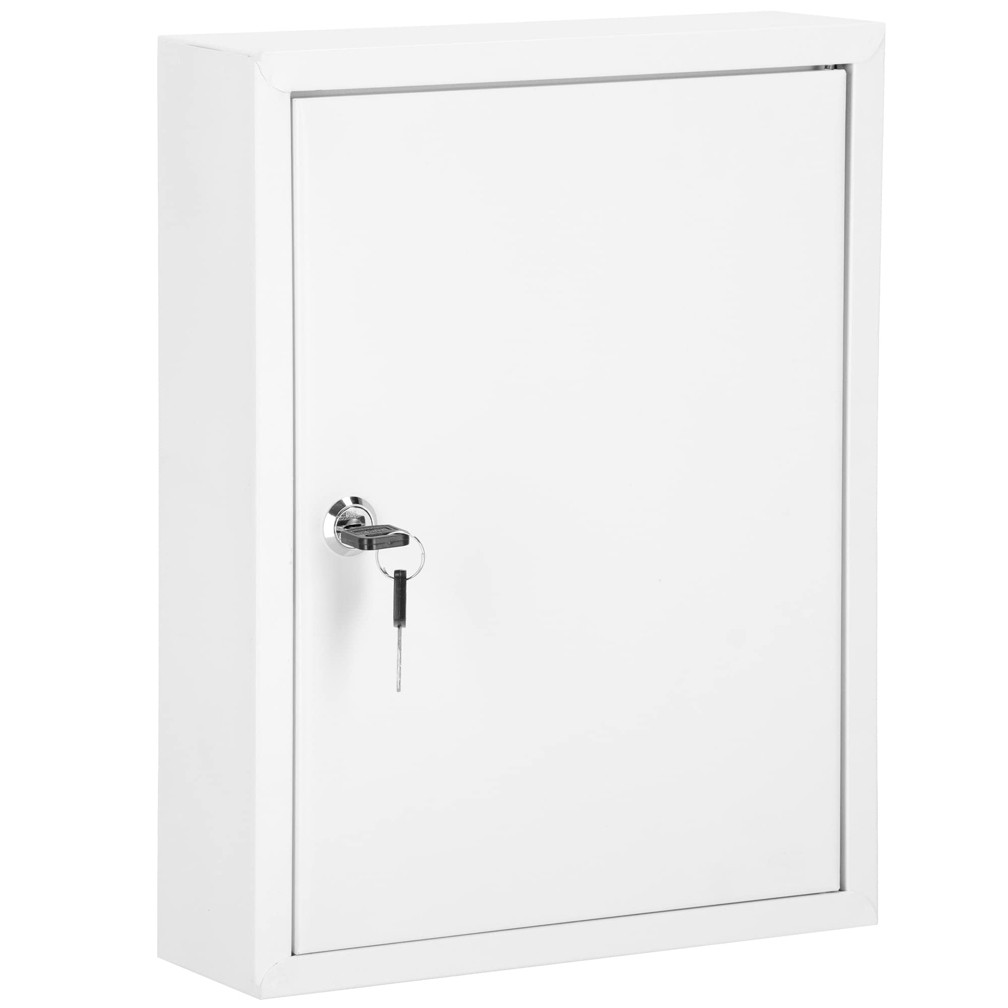 SPRINGOS Skrzynka na klucze szafka na klucze 27 x 35 x 8 cm, zamykana, w zestawie breloczek do kluczy, pudełko na 42 klucze