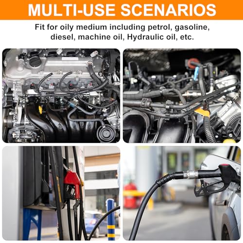 1/4 Inch ID Fuel Line Hose - 5FT Marine Grade Fuel Line with 4PCS Hose Clamps,300PSI High-Pressure Fuel Line for Automotive Fuel Systems Engines (1/4" ID-5Ft) by ALLWIN - Image 7