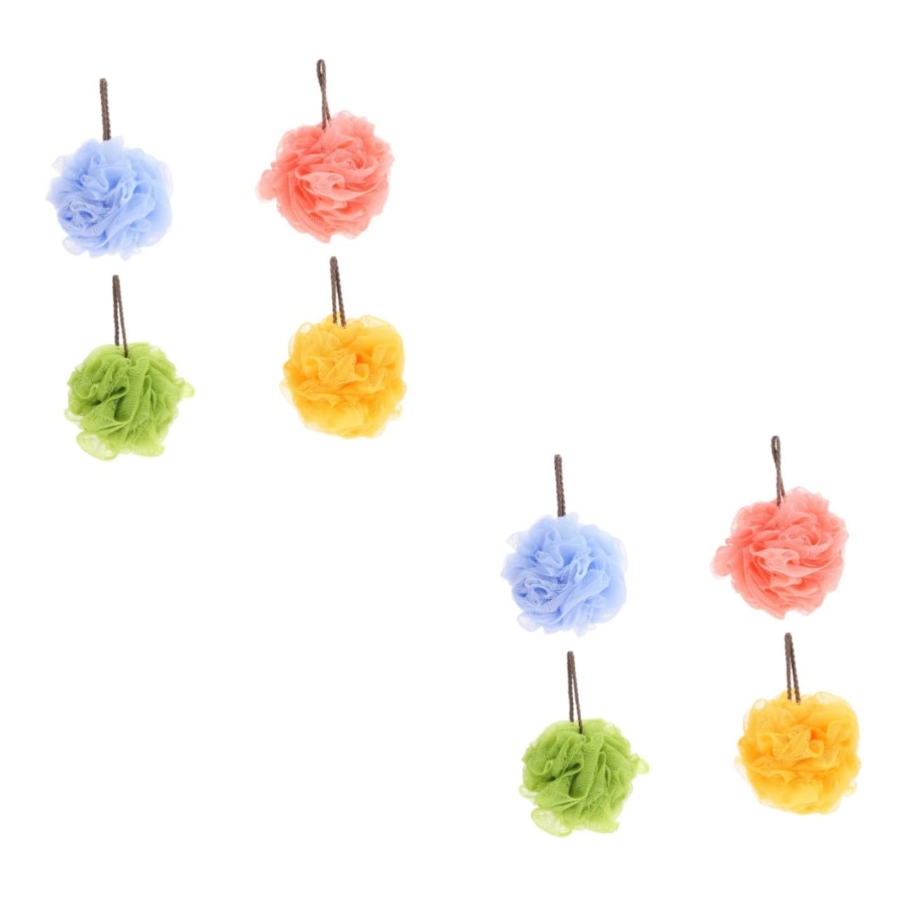 Angoily 8pezzi Bath Colorate Pe Per e Bagno Esfoliante e Rinfrescante Per e Morbida Accessori Per La Del Corpo Per Uomini e Donne