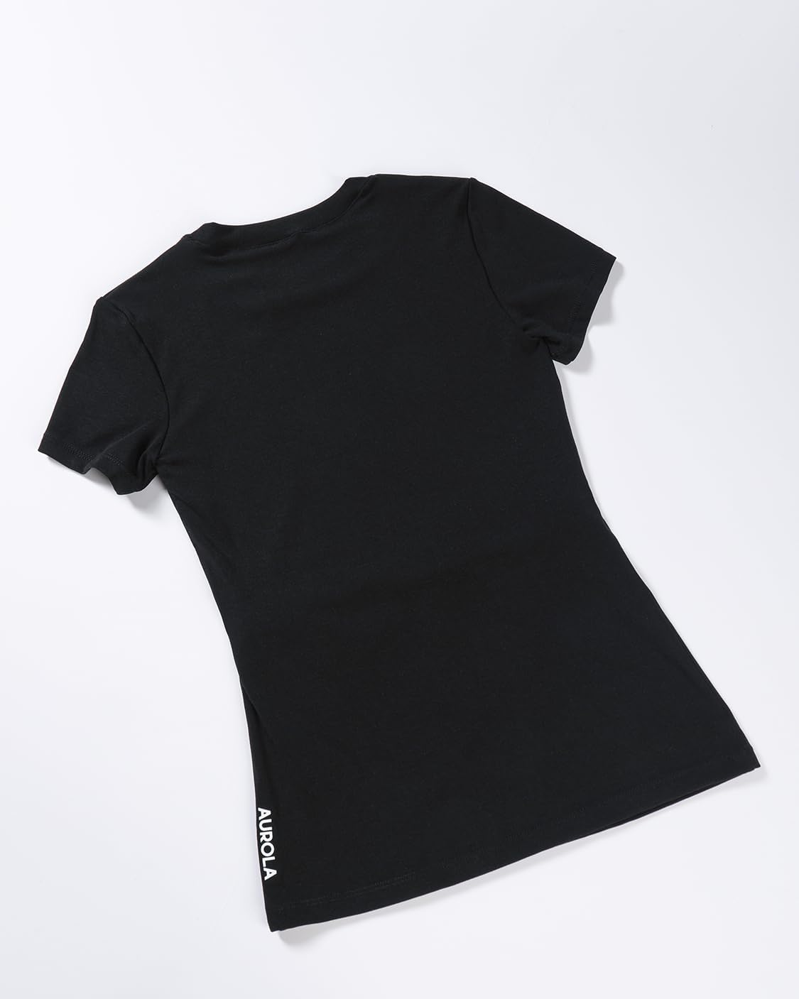 AUROLA Everyday Fitted T-Shirt for Women,Crew Neck Basic Short Sleeves T ShirtCrop Tops Modal Slim Fit Tee - Image 2