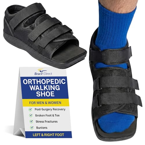 Brace Direct Post Op Shoe & Medical Foot Brace – Stress Fracture, Broken Toe & Bunion Support L3260 – Orthopedic Walking Immobilizer for Left or Right Foot (XL - MENS US SHOE: 13-15)