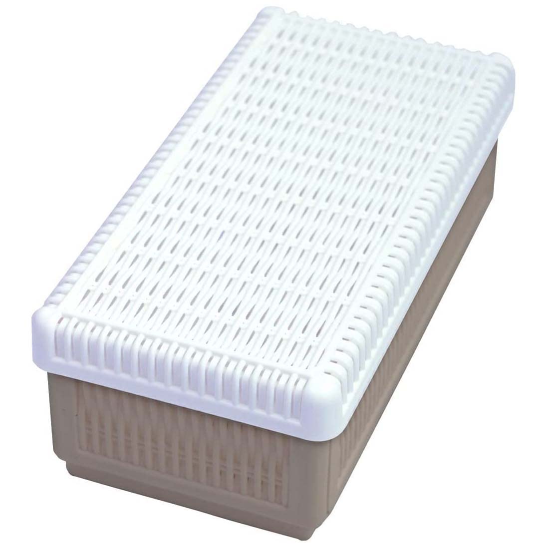 Nishiki Kasei Folding Lunch Box Picnic Knockdown 4.3 x 8.7 inches (11 x 22 x 8 cm), Off White/Brown