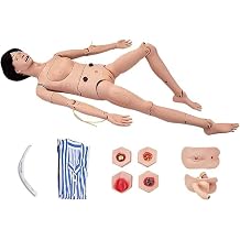 KENNIX 5.57ft Life Size Patient Care Manikin Training CPR Simulator Human Model for Nursing Medical Training Education Medical Supplies