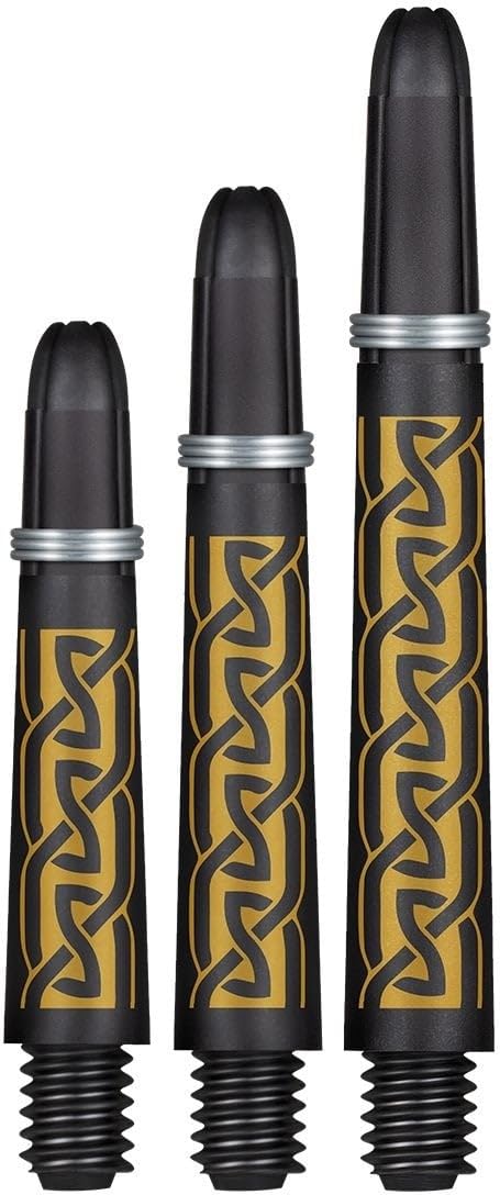 Shot Dart Shafts Koi Carbon with Spring Ring, High-Quality Dart Shafts Stable and Long Durable (IM - Intermediate, Gold)