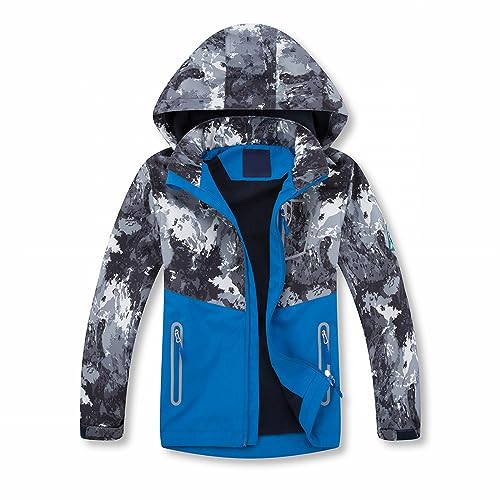 Children's Jacket Colorblocking Camouflage Zipper Jacket Outdoor Travel Kids Boys Breathable Rain Jacket3