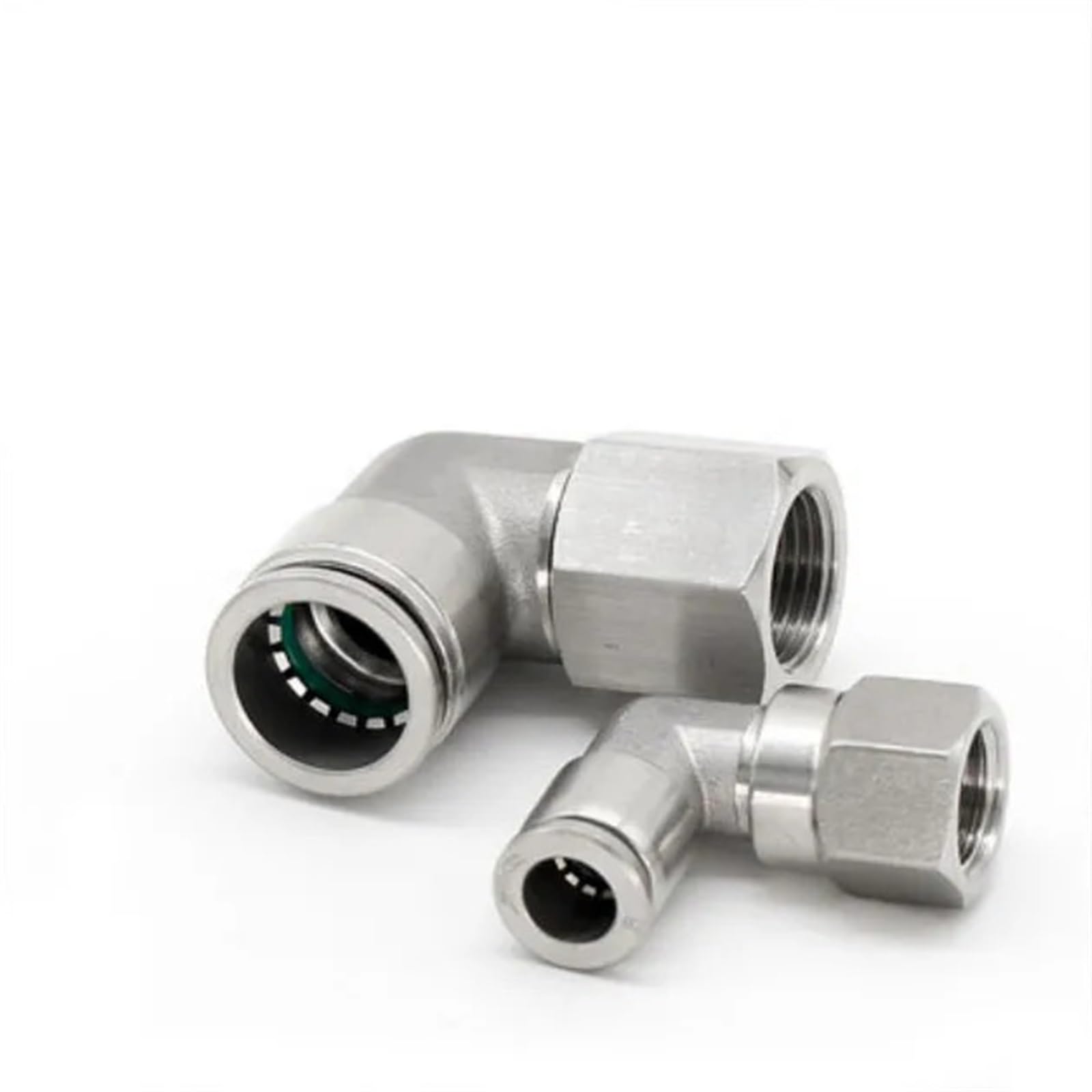 Jwvialel 10Pcs Plf6-01 10Pcs Plf4-M5 Plf4-01 Plf4-02 Plf6-01 Plf-02 Plf8-01 Plf10-02 Plf12-02 304 Stainless Steel Elbow Feale Connector(10Pcs Plf6-01)