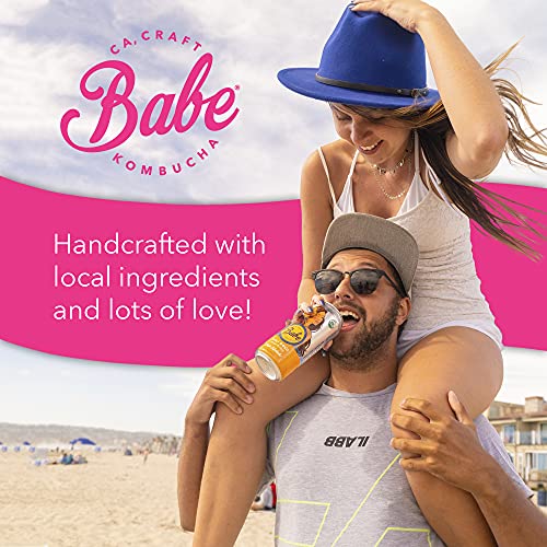 Handcrafted Organic Kombucha By Babe | Sandia | Watermelon, Cucumber Flavor | Gluten-Free, Vegan Probiotic Drink | Kombucha Live Culture Healthy Green Tea And Black Tea | 16 Oz Cans, 12 Pack #TOP3