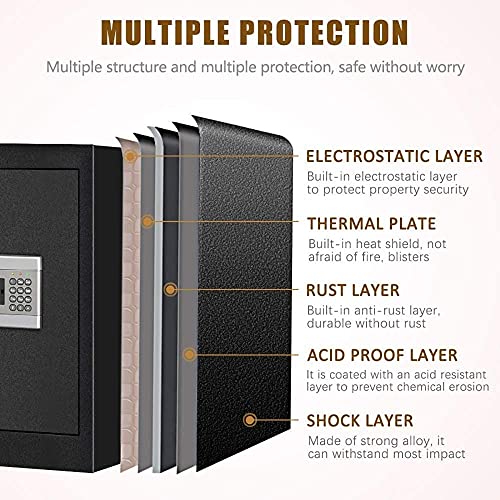 Armoire de fichiers en acier 43,3 L : protégez vos documents avec code et clé d'urgence - 5
